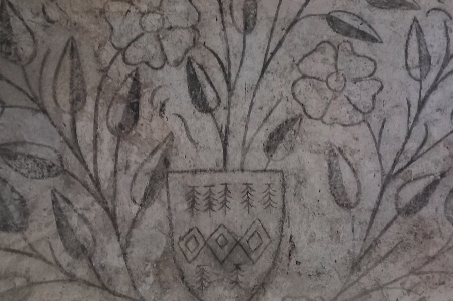 Frescoes in the chapel at Haddon Hall